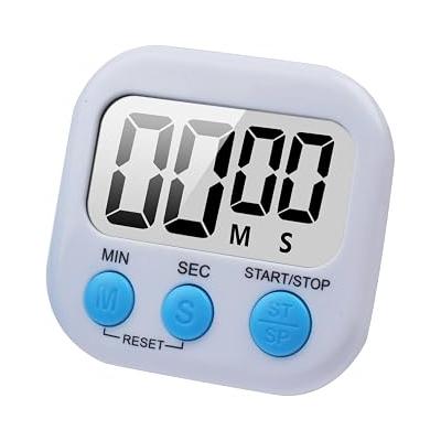 Büyük LCD Ekran Dijital Pişirme Zamanlayıcı Mutfak Zamanlayıcı Geri Sayım ve Kronometre ile. Yemek pişirme, Fitness, Çocuk Çalışma Için Büyük Bip Yüksek Sesli Alarm (BEYAZ)