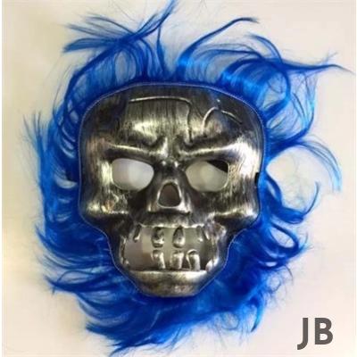 Cadılar Bayramı Lacivert Saçlı Maske