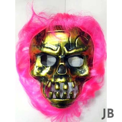 Cadılar Bayramı Pembe Saçlı Maske