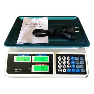 Çift Ekranlı 40 kg 2 gr Şarjlı Elektronik Hassas Terazi