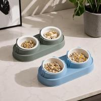 Çift Kâseli Evcil Hayvan Mama Kabı Standlı Set | Karışık Renk Gönderim