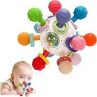 Circle Toys Bebek Montessori Duyusal Diş Kaşıyıcı Top – Motor Becerileri Gelişim Oyuncağı - Çok Renkli