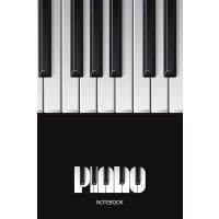 Cool Abstract Piano Black & White Keys Design Journal Paperback: 100 Blank Ruled Pages 6x9 inch: I Love Piano, I Love Music