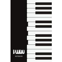 Cool Abstract Piano Black & White Keys Design Journal Paperback: 100 Blank Ruled Pages 6x9 inch: I Love Piano, I Love Music