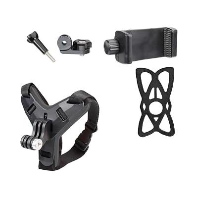 Coverzone Aksiyon Kamera ve Telefon Tutucu Kask Aparatı Gezi Seyahat ve Sürüşlerde Kullanmak için Cep Telefonu Kask Tutucu (Tüm modeller İle Uyumlu) X001