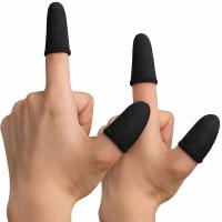 Coverzone Mobil Oyun Parmak Kılıfı, Yüksek Hassasiyetli Dokunmatik Parmak Kolu, Terletmeyen Kaydırmaz Gamer Finger Sleeve, FPS PUBG Oyun Aksesuarı, Telefon Tablet Uyumlu - KP01 (İki Çift - Siyah)