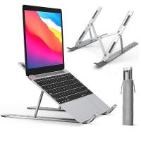 Coverzone Notebook Standı 2in1 Katlanabilir Taşınabilir Folding Alüminyum Dizüstü Bilgisayar Standı Açısı Ayarlanabilir 7 Kademeli