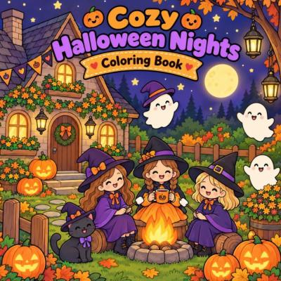 Cozy Halloween Nights Coloring Book: for Teens and Adults (Coloring Life Collection)
