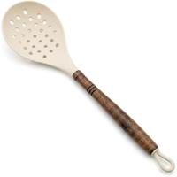 Deconox Akasya Ahşap Saplı Premium Silikon Mutfak Gereçleri - Isıya Dayanıklı Servis Kaşığı, Kepçe, Spatula ve Kevgir Seçenekleriyle (KEVGİR)