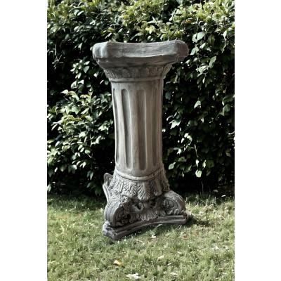 Dekoratif 53cm Vernikli Gri Eskitme Roma Sütun Ev Balkon Bahçe Dekorasyon Bohem Heykel Biblo