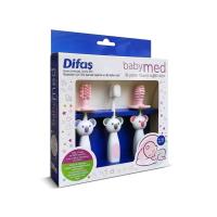 Difaş Baby Med Bebek Ağız Bakım Seti (Pembe)