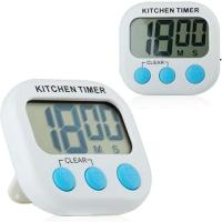 Discoball 2'li dijital mutfak Timer geri sayım saati Kuechenwecker kısa zaman ölçücü Kitchen manyetik kronometre elektronik bellek anı LED ekran sesi tamamen kapatmak için magnet katlanır stand plastik pişirme ofis spor oyunları Studium beklemeye (pilsiz, mavi/kırmızı/pembe) Mavi