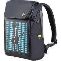 DIVOOM Pixoo Pixoo Pixoo Pixoo Art Laptop Sırt Çantası Erkek 15 inç Su Geçirmez Okul Sırt Çantası Laptop Sırt Çantası Kadın Günlük Çantası 16 x 16 RGB LED Ekranlı Erkek Kadın Okul İş Seyahat, Siyah