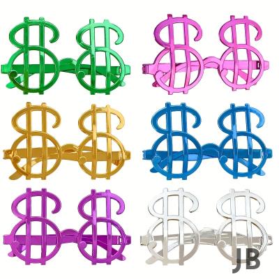 Dolar Şekilli Metalize Parti Gözlüğü 6 Adet