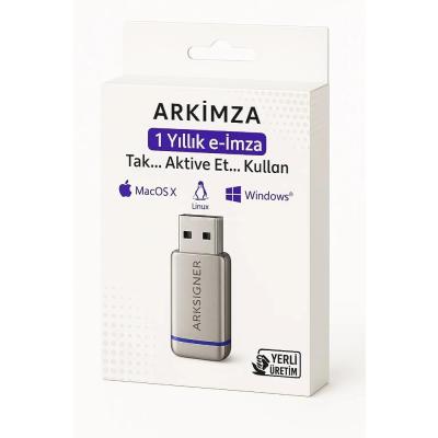 Elektronik İmza Cihazı, USB Bağlantılı Token, Resmi E-İmza Sertifikası, PDF, Word, Excel Belge İmzalama, Mobil ve E-Devlet Aktivasyonlu, BTK Onaylı, Ergonomik Tasarım (1 Yıllık)