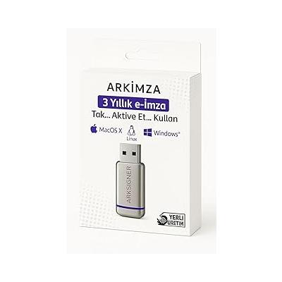 Elektronik İmza Cihazı, USB Bağlantılı Token, Resmi E-İmza Sertifikası, PDF, Word, Excel Belge İmzalama, Mobil ve E-Devlet Aktivasyonlu, BTK Onaylı, Ergonomik Tasarım (3 Yıllık)