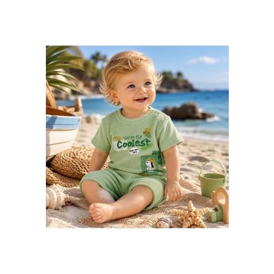 Erkek Bebek Havlu Kumaş Şortlu Takım (9-12-18 Ay) Yeşil 12 Ay