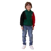 Erkek Çocuk Kapüşonlu Parçalı 3 İp Sweatshirt