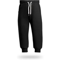 Erkek/Kız Çocuk Jogger Eşofman Altı Cepli Paçası Kaşkorseli Siyah