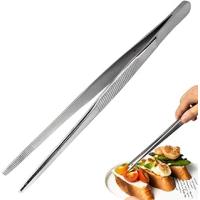 FANSH 304 Paslanmaz Çelik Mangal Cımbızı, Profesyonel Mutfak ve Uzun Saplı Gıda Cımbızı, Çok Fonksiyonlu, 30 cm