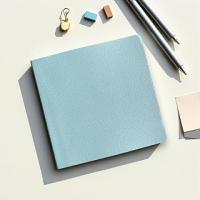 Fark Tanıtım Defter, Çizgisiz Not Defteri – PU Deri Not Defteri – 16,5x16,5 cm, 96 Yaprak (192 Sayfa), 90 gr Ivory Kağıt, Esnek Kapak, Ofis ve Kırtasiye (Buz Mavi)