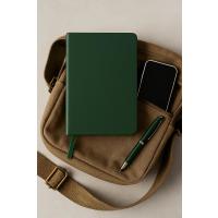 Fark Tanıtım Defter, Noktalı Defter, Termo Deri Kapaklı Noktalı Defter, 128 Yaprak A5 Defter, Ofis ve Kırtasiye, Plan, Notebook (Yeşil)