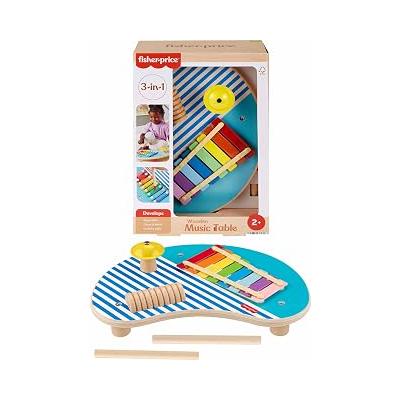 Fisher-Price Ahşap Müzik Keyfi 3 Ahşap Parçadan Oluşan Perküsyon Enstrümanları HXT91