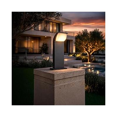 FoneLight Naja LED Bahçe Aydınlatma Direği 300 mm IP65 Alüminyum Dış Mekan Peyzaj Yürüyüş Yolu Aydınlatması 9W 3000K Antrasit Villa Bahçe Park Bollard Lambası 30x100x300 mm