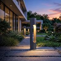 FoneLight Velora Alüminyum LED Bollard Bahçe Aydınlatma Direği IP65 Dış Mekan Peyzaj Yürüyüş Yolu Aydınlatması Antrasit 9W 3000K Villa Bahçe Lambası 500 mm