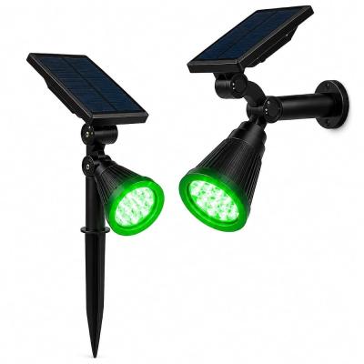Forlife Yeşil 18 LED Spot Güneş Enerjili Bahçe Aydınlatma Lambası, Fotoselli, Spike Aplik, 18W Su Geçirmez Dış Mekan Solar Lamba, Ağaç, Veranda, Garaj, Havuz, Duvar Ve Zemin Montajına Uygundur 42 CM