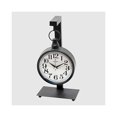 Galaxy Premium Metal Gövdeli Ofis ve Ev Masa Üstü Sessiz Akar Saat 35 cm Yükseklik
