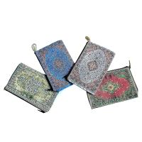 Geleneksel Halı Tasarımlı Cüzdan, Anahtarlar Bozuk Para Telefonları ve Aksesuarları için, yeşil (Olive Green), S, Bozuk Para Kesesi
