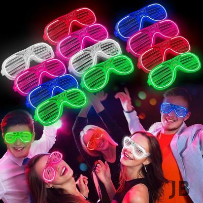 Glow Model 3 Farklı Fonksiyonlu Işıklı Panjur Parti Gözlüğü Karışık Renk 12 Adet