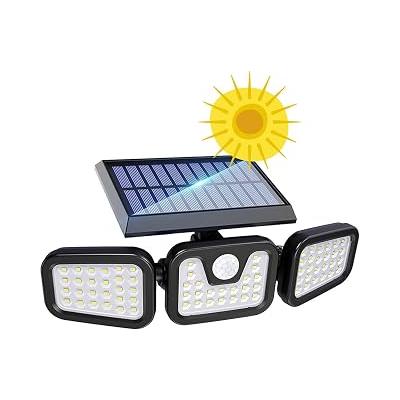 GreenTech Solar Duvar Lambası Hareket Sensörlü 74 SMD LED, Siyah, GT-SL07