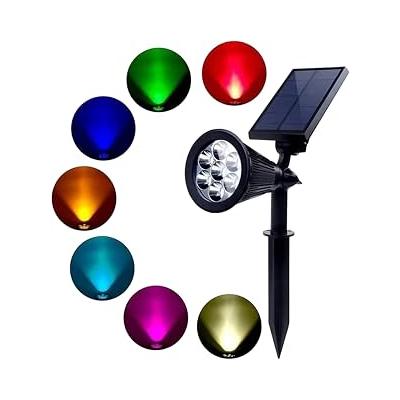 GreenTech Solar Kazıklı Bahçe Aydınlatma RGB Spot, Siyah, GT-SL04