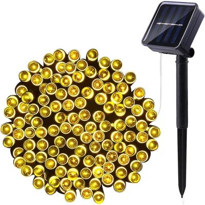 Güneş Enerjili LED Bahçe Işığı 12 Metre 100 LED Solar Işık Zinciri, IP65 Su Geçirmez, 8 Aydınlatma Modu, Dış Mekan, Balkon, Teras, Çit ve Ağaç Dekoru