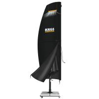 Haegs Bahçe Şemsiye Kılıfı, Veranda Parasol Konsol Şemsiyesi Brandası, Koruma Örtüsü, Su Geçirmez, Hava Koşullarına Dayanıklı Bahçe Gölgelik Güneşlik Örtüsü (280-30/81/46 cm) Siyah