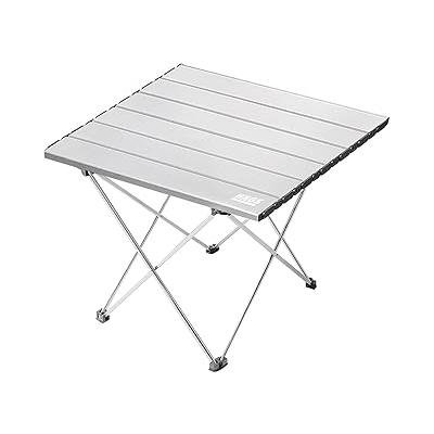 HAEGS Full Alüminyum Katlanır Kamp Sehpası, Piknik, BBQ, Balıkçılık, Doğa Aktiviteleri, Plaj için Kolay Taşınabilir Kompakt Outdoor Ultra Hafif Kamp Masası - Piknik Masası - küçük Boy - Gümüş