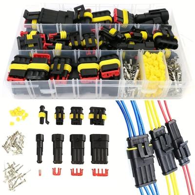 HID Konnektör Seti Oto Elektrik Kablo Soketleri Su Geçirmez Kutulu Yüksek Kaliteli Otomotiv Car System Terminal connection (Gerçek Adet 300 Parça )