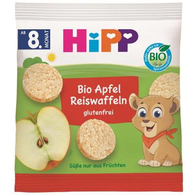 HiPP Organik Pirinçli Elmalı Bebek Gofreti 30 gr