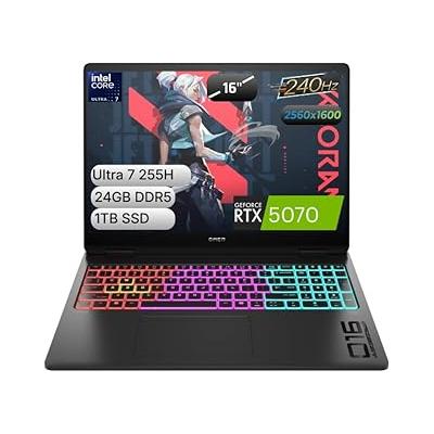 HP Omen | NVIDIA® GeForce RTX™ 5070 8 GB | Intel® Core Ultra 7 255H | 16 inç 60-240 Hz 3 ms IPS Ekran | 24 GB DDR5 RAM | 1 TB PCIe® Gen4 NVMe™ M.2 SSD | FreeDos | Gaming Laptop | CJ8T8EA