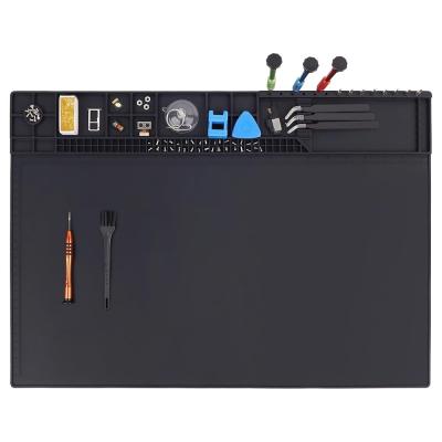 HPFIX Premium Isıya Dayanıklı 1222 ° F Manyetik Silikon Lehimleme Matı Elektronik Çalışma Matı Bilgisayar Cep Telefonu Dizüstü Bilgisayar Onarımı için, BGA Lehim Tabancası, Demir Tezgah Koruması