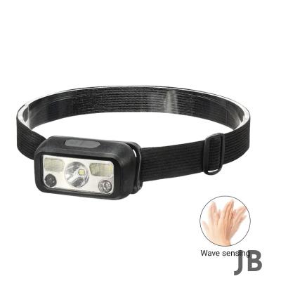 Hs-43 Sensörlü Şarjlı Type-c Çok Amaçlı Kırmızı Işıklı Kafa Lambası