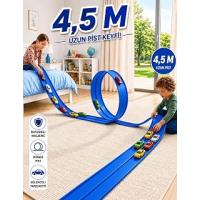 hyd Oyuncak Go Track Esnek Yarış Pisti Kıvrılabilen Aksiyon Pisti 4.5 Mt Flex Track Oyun Pisti