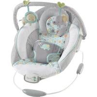Ingenuity Rahatlatıcı Ana kucağı Bebek Koltuğu, Sesler ve Titreşimler, 0-6 Ay, 9 kg'a Kadar - Morrison, Fil/Aslan Oyuncaklı (Gri/Mavi)
