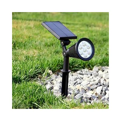 Jouis Solar Güneş Enerjili Bahçe Lambası 7 LED'li - IP65 Su Geçirmez Ayarlanabilir LED Projektör, Dış Mekan Çim, Patika, Duvar Aydınlatması ve Peyzaj Armatürü