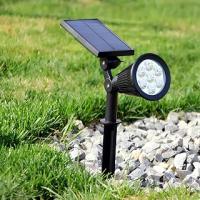Jouis Solar Güneş Enerjili Bahçe Lambası 7 LED'li - IP65 Su Geçirmez Ayarlanabilir LED Projektör, Dış Mekan Çim, Patika, Duvar Aydınlatması ve Peyzaj Armatürü