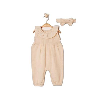 Julayla Şile Bezi Bebek Tulum ve Bandana Takım – 3-24 Ay-1