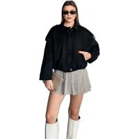 Kadın Oversize Süet Bomber Ceket – Fermuarlı ve Düğmeli Modern Tasarım | Geniş Kesim Şık Mont | Günlük ve Sokak Stili Kaban | Bahar & Sonbahar Kombinleri İçin Trend Ceket
