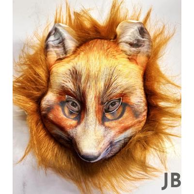 Kahverengi Peluş Saçlı Tilki Maskesi Mega Peluş 29 No